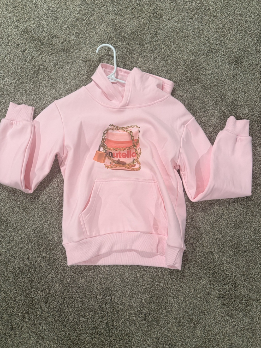 Lola + the boys pink Nutella hoodie sz 10